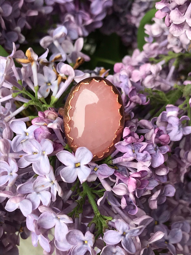 Rose Quartz Statement Ring