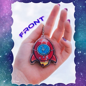 NAVE TAMAGOTCHI / Astropollo Comic Cartoon Keychain
