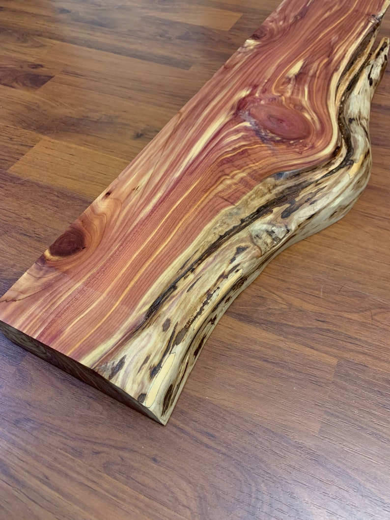 Live Edge Red Cedar Shelf Finely Sanded and Finished Etsy