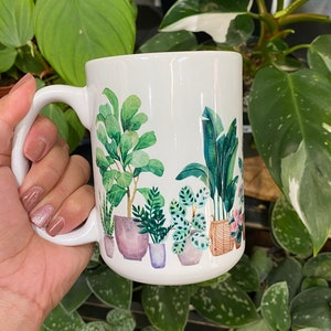 Houseplant Mug, Plants, Exotic Plant, Mug, Plant Lover Gift, Plant Mug, Plant Lady Gift, Christmas gift for her, gardener, crazy plant lover