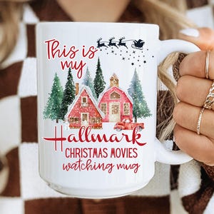 Christmas movie watching mug, Personalized Mug, Personalized Mug, Hallmark Movie, Christmas Mug, Christmas gift, Fast Shipping