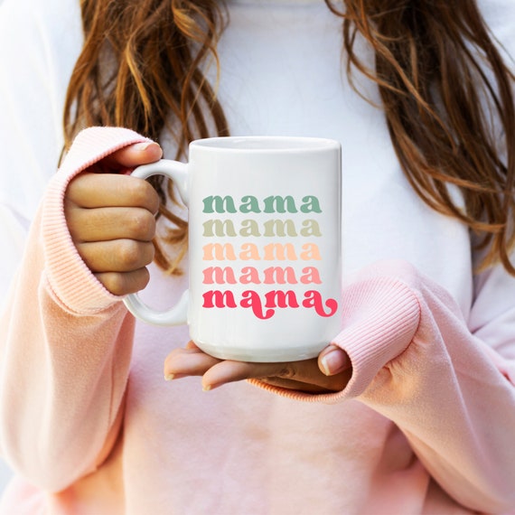 Mama Coffee Mug | Coffee Mug Mama| Mom Mug | Wife | Mom Coffee Mugs | Mother's Day Gift | New Mom Mug | Mama | Pastel Mama Mug