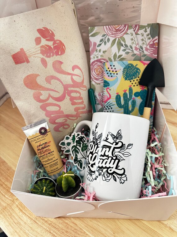 Plant Gift Box, Plant Gift Set, Gift Set Succulent, Coffee Mug Plant Gift Set, Plant Mom, Custom Gift Box, Mother's Day Gift, Mom gift