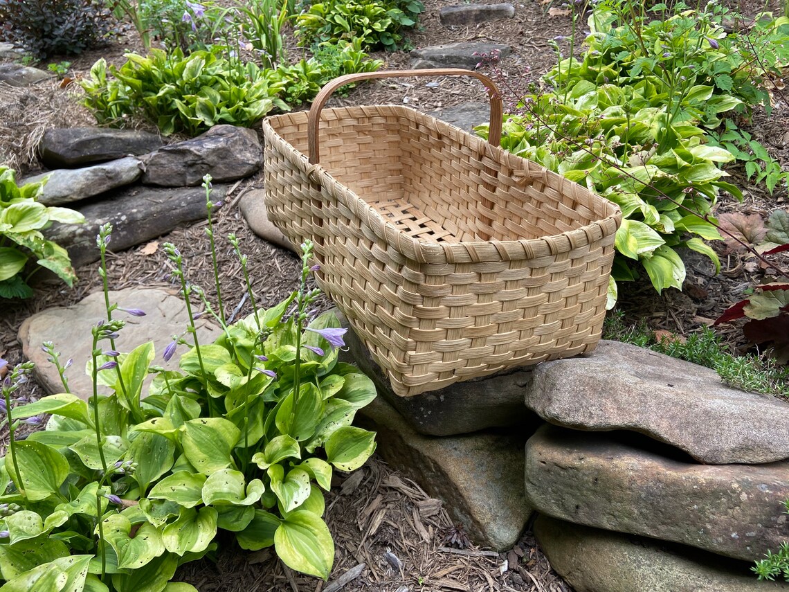 Hand woven market basket Etsy