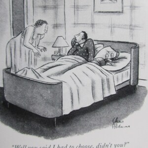 The New Yorker Golf Cartoon Postkarte von Charles Addams 1936 #705