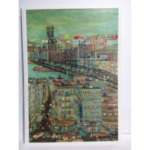 Carte de correspondance d'artiste avec enveloppe - NEW YORK, 1957 par Ralph Fasanella