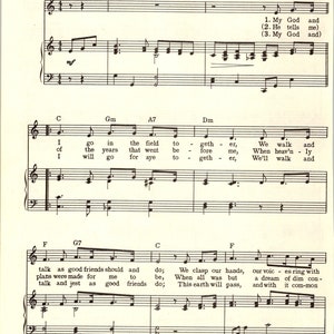 My God and I Hymn - Digital Sheet Music for Piano Vocal Guitar Key of C Intermediate Level