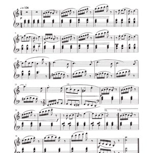 May include: A sheet music score for the piano piece "Arabesque" by Friedrich Burgmüller, Opus 100. The score is transcribed by Tuvijah and includes musical notation, tempo markings, and dynamic indications.