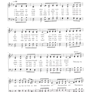 How Great Thou Art - Digital Hymn Tune Sheet Music - Key of B Flat