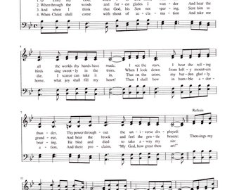 How Great Thou Art - Digital Hymn Tune Sheet Music - Key of B Flat