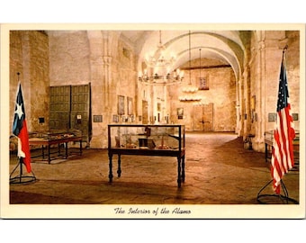 Postcard - The Interior of the Alamo, San Antonio, Texas