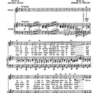 The Happy Wanderer - Digital Sheet Music for Piano Vocal and Guitar Key of B Flat Intermediate Level