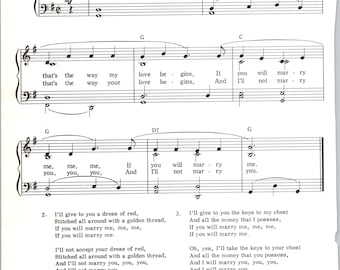 Paper of Pins Sheet Music - Digital Folk Tune - Key of G