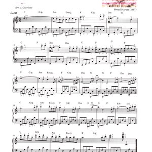 May include: Sheet music for the song "A Whiter Shade of Pale" by Procol Harum. The music is written in the key of C and includes the lyrics for the song.