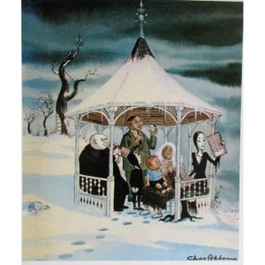 Stampa artistica della cartolina di Chas Addams - Dear Dead Days 1959 (vedi foto e descrizione)