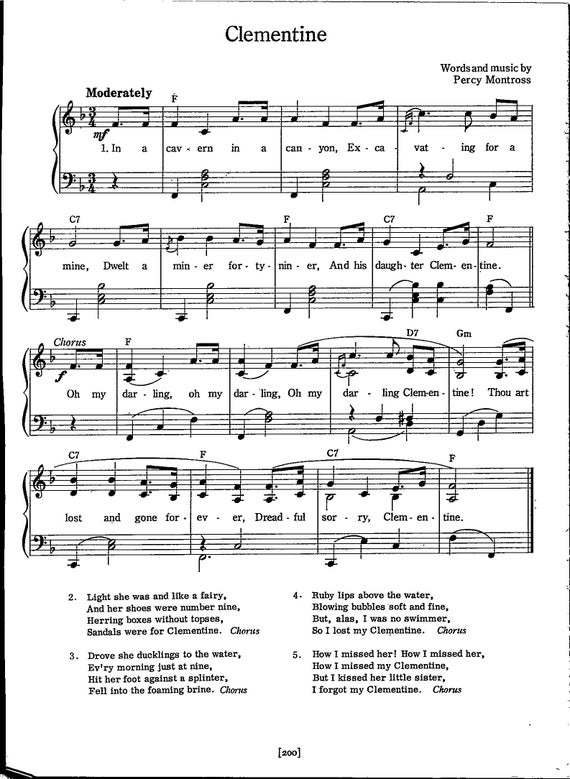 CLEMENTINE Sheet music