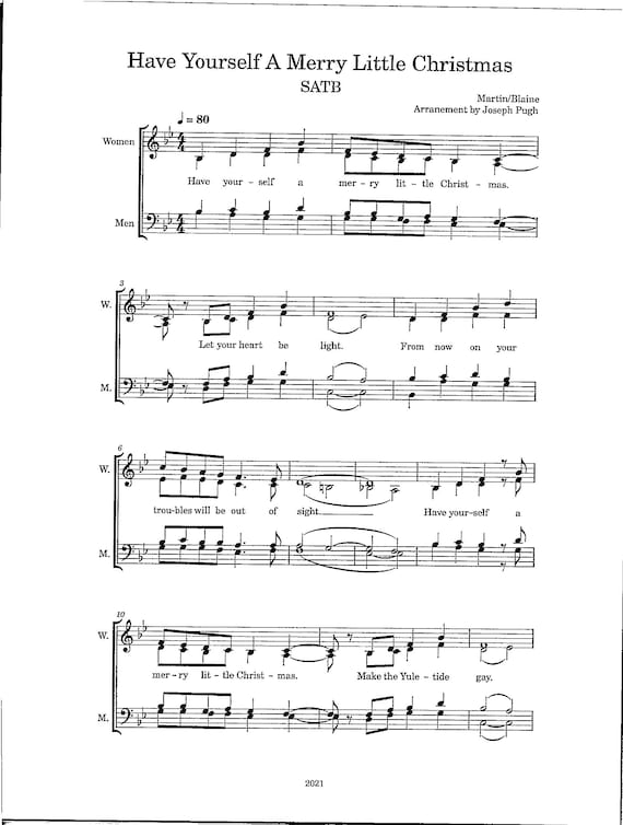 How to read have yourself a merry little christmas piano sheet music