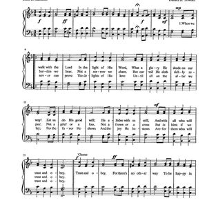 Trust and Obey - Digital Hymn Tune Sheet Music - Key of F