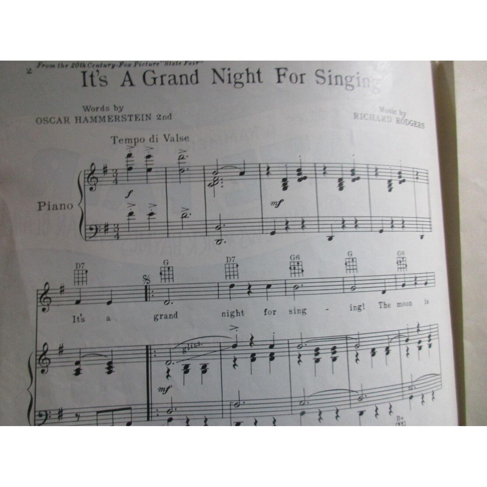 1945 ステートフェア 楽譜 ピアノ ボーカル ギター ロジャース＆ハマー