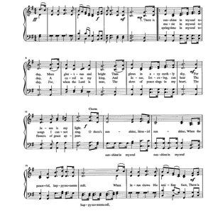 Sunshine in My Soul - Digital Hymn Tune with Lyrics - Key of G