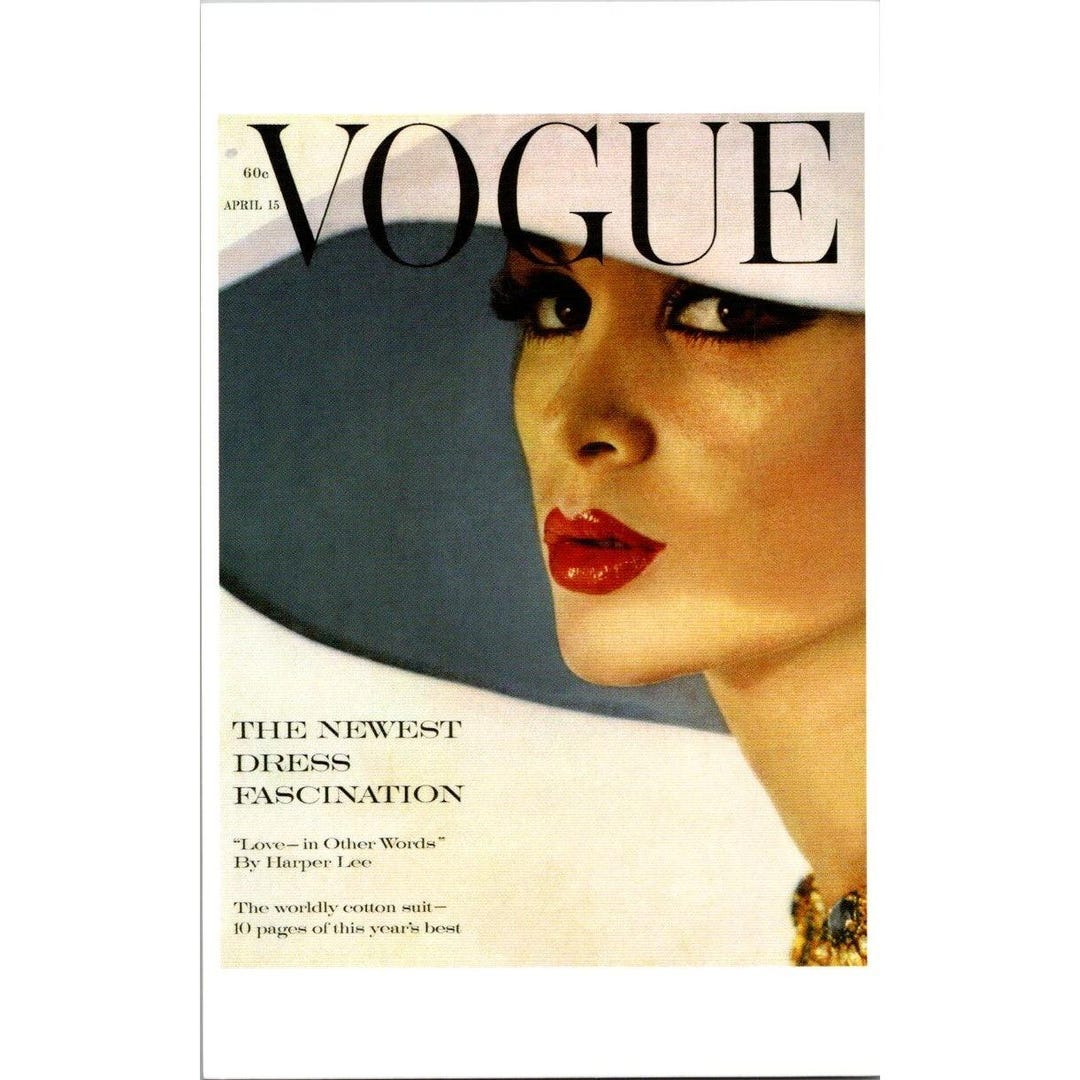 Postcard - Vogue Magazine Cover - April 15, 1961, by William Klein