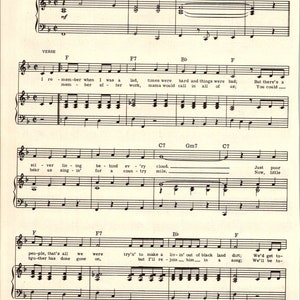 Daddy Sang Bass Sheet Music - Digital Hymn Tune Key of F