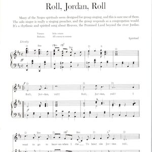 Roll, Jordan, Roll - Digitale Spirituelle Hymn Tune Noten - Tonart D