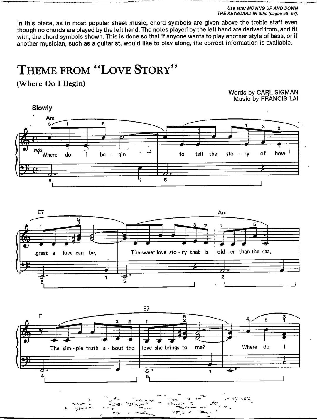 Basic Love Theme Printable Theme From