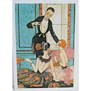 Postkarte - Art Deco von George Barbier 1920 - L'Europa (Sehe Fotos)