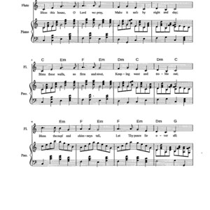 Bless This House - Digital Hymn Tune with Lyrics - Thanksgiving/Christmas - Key of C