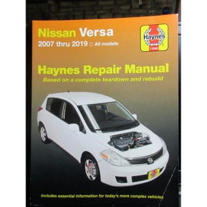 Haynes Nissan Versa 2007 thru 2019 Repair Manual for All Models 2014