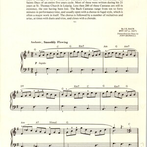Jesu Joy of Man&#39;s Desiring by J.S.Bach - Digital Piano Solo Sheet Music Key of G Intermediate Level