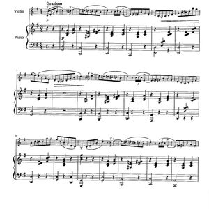 Violin and Piano - Schon Rosmarin - Digital Download Sheet Music - Key of G