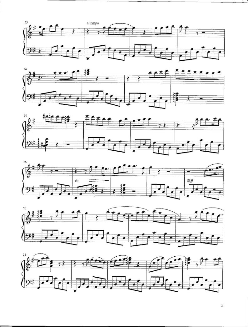 Vincent (starry, Starry Night) - Digital Download Piano Solo - Late ...