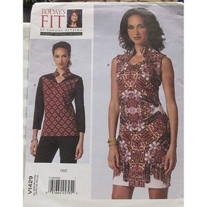 Vogue V1429 Tamaños de busto 32-55 Misses Top Dress Sandra Betzina Diseñadora Sin cortar 2014