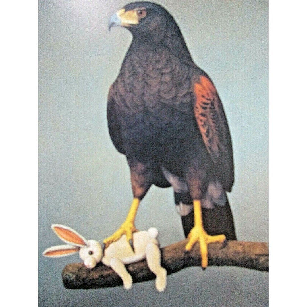 HARRIS HAWK With RABBIT by Tom Palmore Artist Notecard W/envelope - Etsy