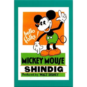 Cartão postal da Disney The Shindig 1930 comemora 25º aniversário