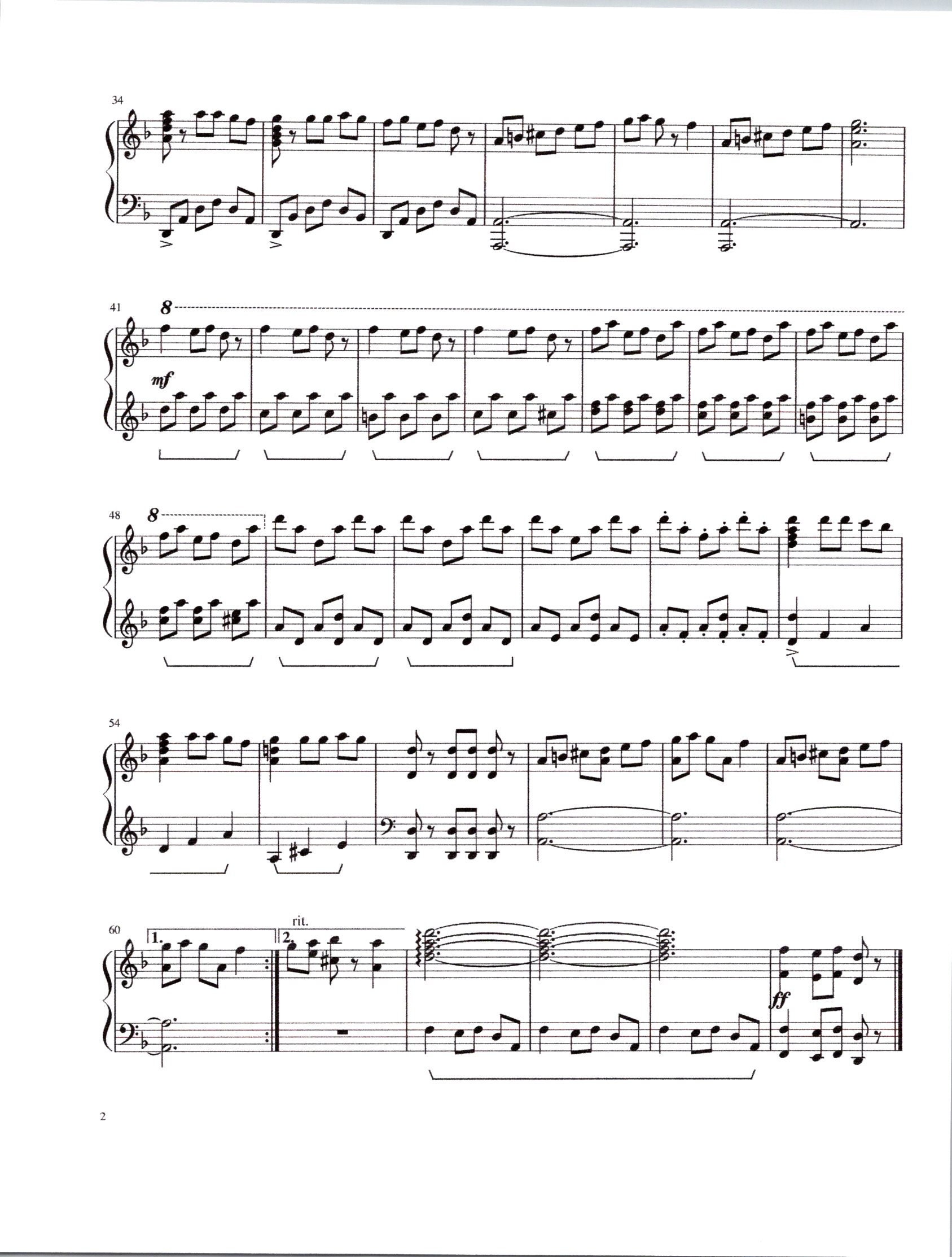 Carol of the Bells Piano Solo - Digital Christmas Sheet Music ...