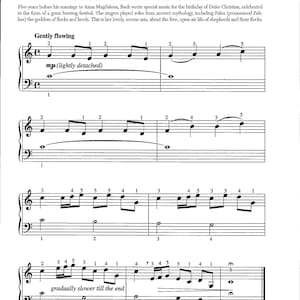 Sheep May Safely Graze Digital Piano Sheet Music by Johann Sebastian Bach Key of C Beginner