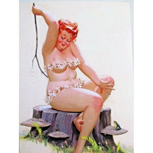 Duane Bryers Hilda Postcard - Scratches Her Back 4&quot; X 5.5&quot; Unposted