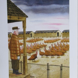 Chas Addams Turkey Farm Calendar Cartoon Print Addams Family/Charles Addams