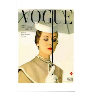 Carte postale - Couverture du magazine Vogue 15 mars 1950 par Erwin Blumenfeld - Sans publication #6