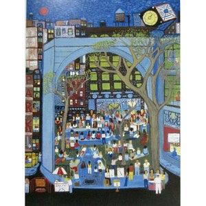 Ralph Fasanella (1914 - 1977), Artist Note Card - Washington Square Park 1981