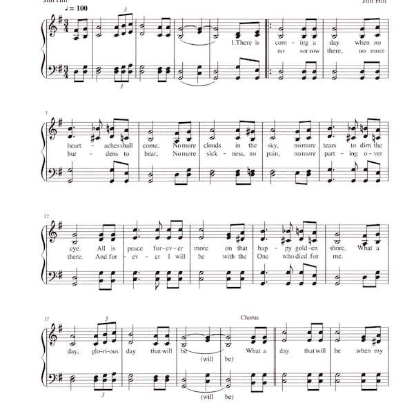 Hymn What A Day That Will Be Etsy Hymn what a day that will be etsy