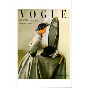Carte postale - Couverture du magazine Vogue, 1er mars 1948, par Irving Penn - Sans publication #2