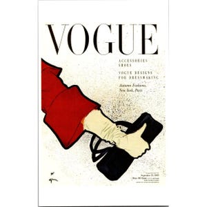 Carte postale - Couverture du magazine Vogue, 15 septembre 1949, par Rene Gruau - Sans publication #5