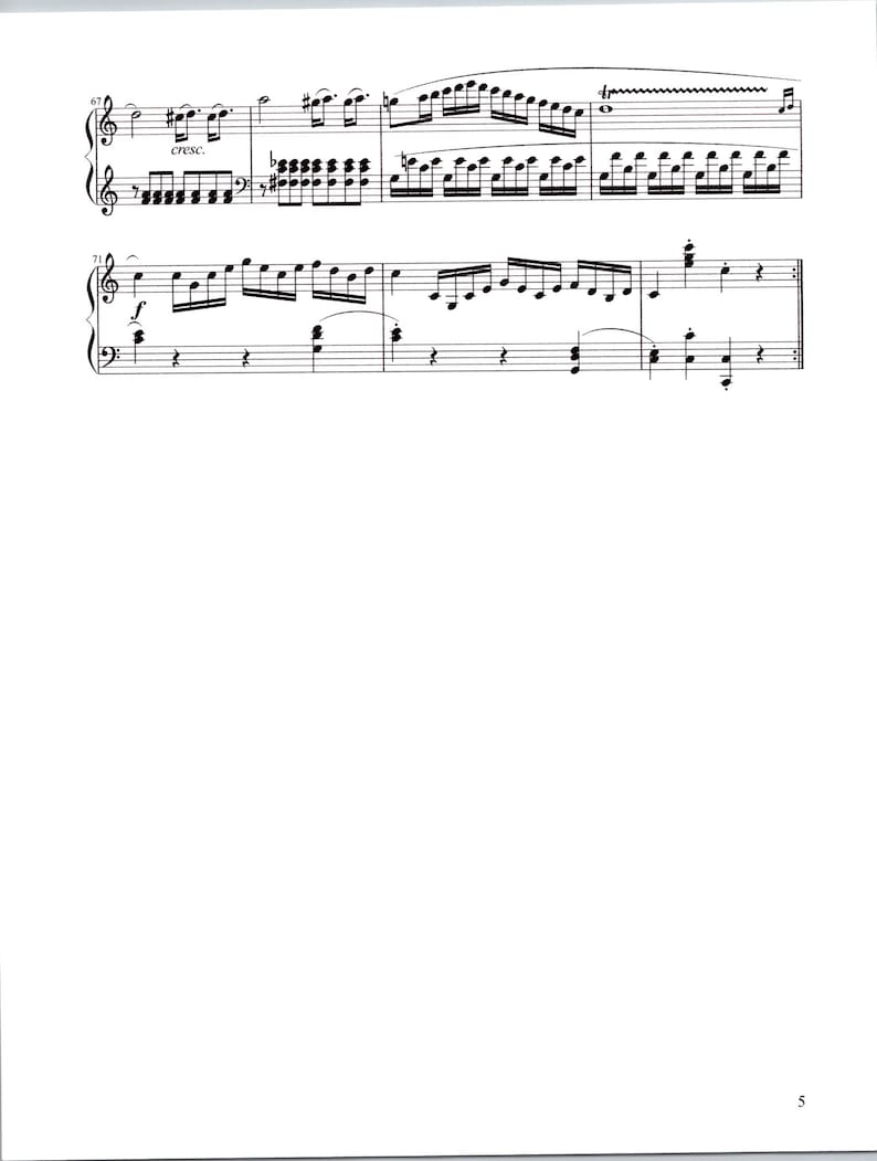 Sonata No. 16 1st Movement K. 545 Piano Solo - Digital Sheet Music ...