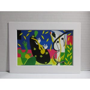 Cartão postal branco fosco - Henri Matisse Sorrows of the King 1952 - 5" X 7" #142