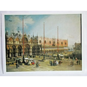 Canaletto, Artista Italiano Cartão Postal - Praça de São Marcos Veneza 1742/1744