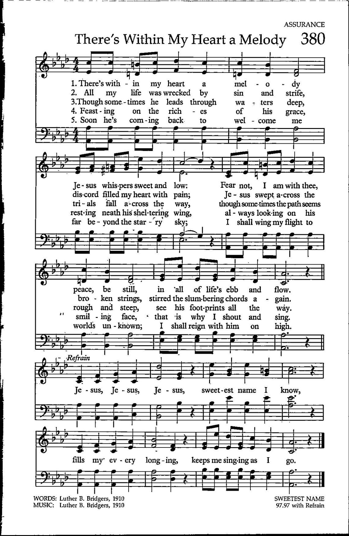 There's Within My Heart a Melody Digital Hymn Sheet Music Key of A Flat Etsy